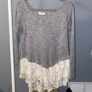 Cute top with lace detail